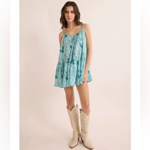 NWT Bohera forever free babydoll mini cotton dress L